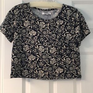 Navy blue crop top
